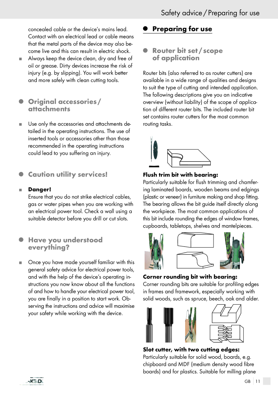 Kompernass POF1300 Safety advice / Preparing for use, Original accessories / attachments, Have you understood everything? 